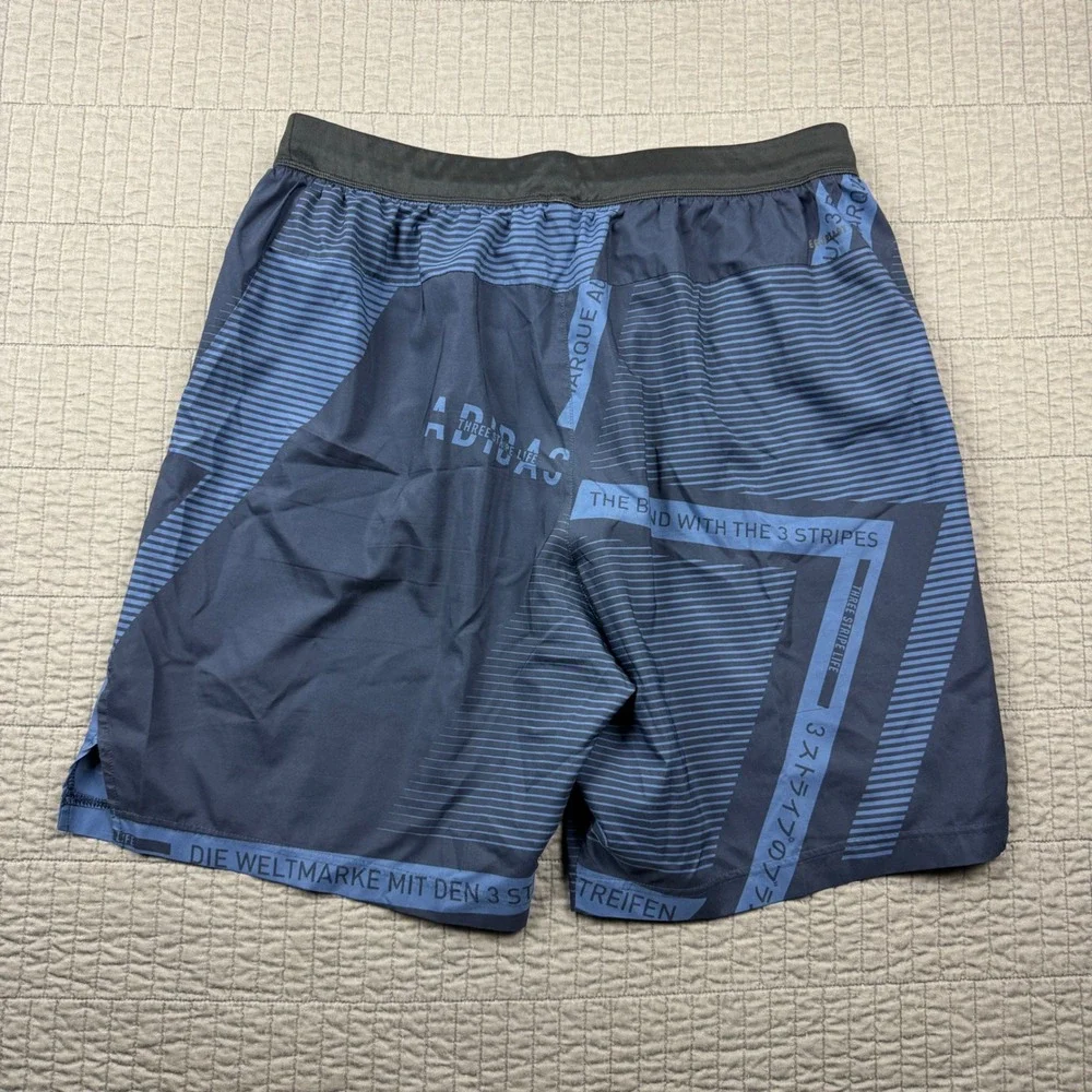 Adidas‎ Men XL Blue Graphic Training Shorts 9